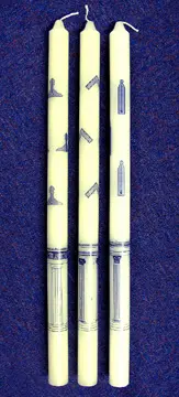 Set Of 3 Craft Wax Emblematic Candles (total 3 Candles) Wm-sw-jw