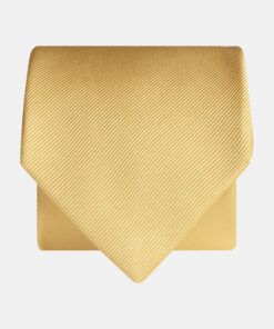 Yellow Twill Pure Silk Tie