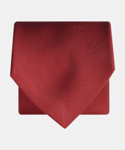 Red Twill Pure Silk Tie