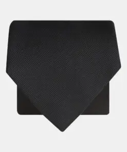 Black Twill Pure Silk Tie