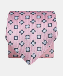 Pink Floral Pure Silk Tie