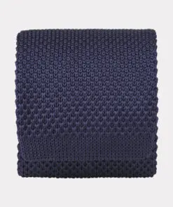 Navy Knitted Tie