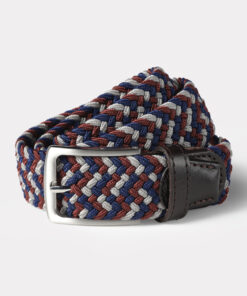 Chester Stretch Woven Navy and Red Belt
