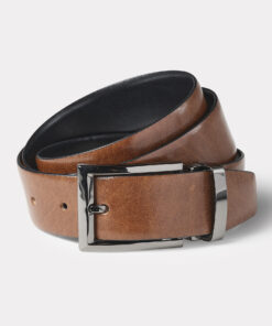 Warwick Leather Black and Tan Reversible Belt