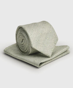 Apple Dobby Spot Silk Blend Tie and Hanky Set