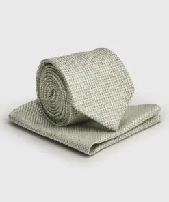 Apple Dobby Spot Silk Blend Tie and Hanky Set