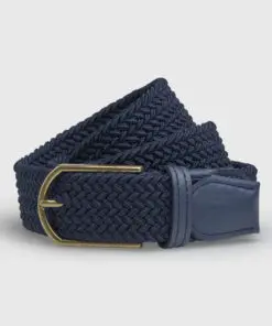 York Stretch Woven Navy Belt