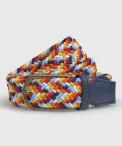 Oxford Blue and Multicoloured Stretch Woven Belt