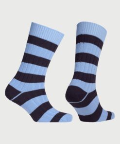 Alternative view of Cotton Rich Sky and Navy Striped Socks
