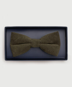 Alternative view of Corduroy Khaki Bow Tie