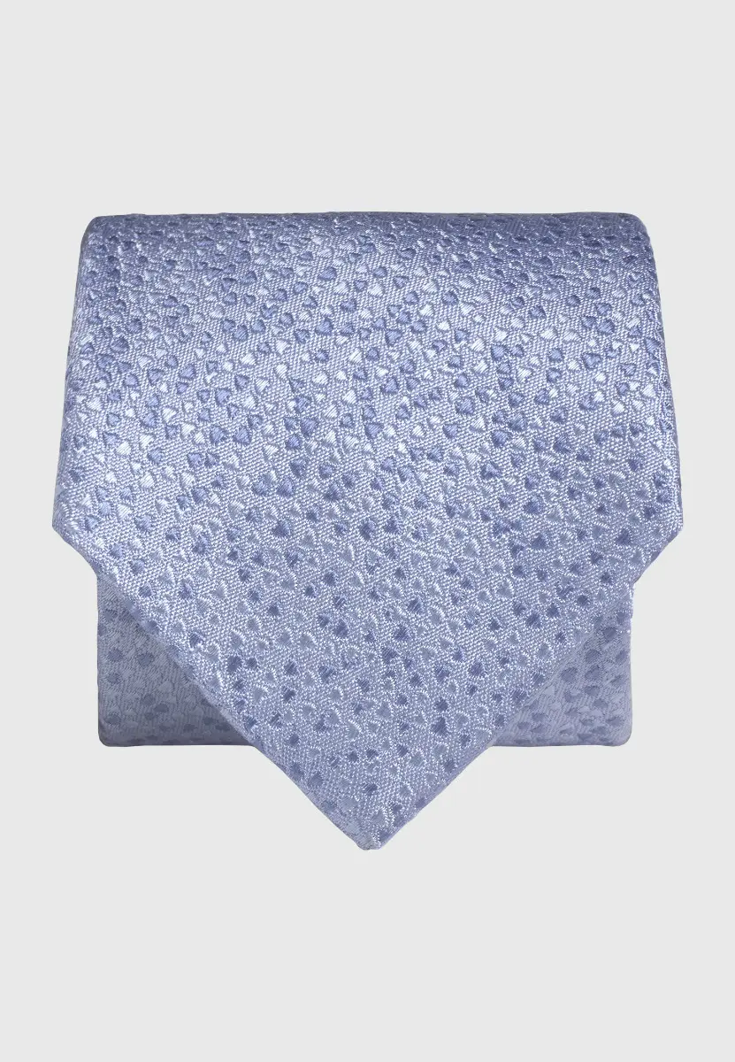 Blue Spot Pure Silk Jacquard Tie