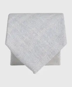 Sky Blue Textured Linen Blend Tie