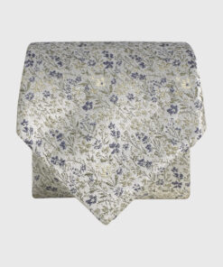 Sage Ditsy Floral Pure Silk Jacquard Tie