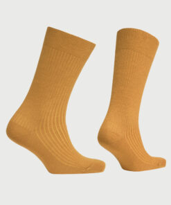 Alternative view of Mustard Plain Rib Socks