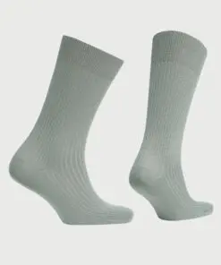 Alternative view of Sage Plain Rib Socks