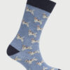 Blue Dog Motif Socks