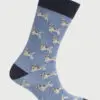 Blue Dog Motif Socks