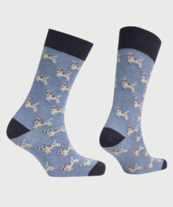 Alternative view of Blue Dog Motif Socks