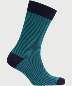 Teal Small Stripe Smart Socks