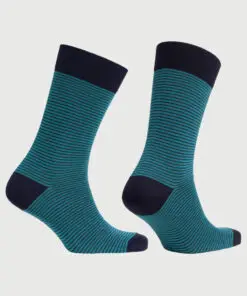 Alternative view of Teal Small Stripe Smart Socks