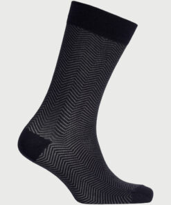 Navy Herringbone Smart Socks