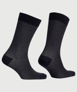 Alternative view of Navy Herringbone Smart Socks