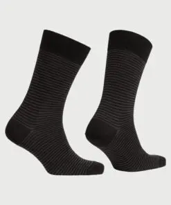Alternative view of Black Pinstripe Smart Socks
