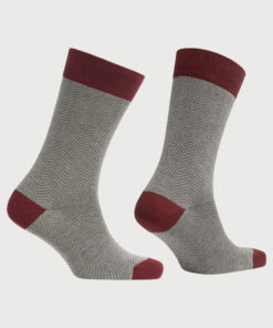 Alternative view of Charcoal Herringbone Smart Socks