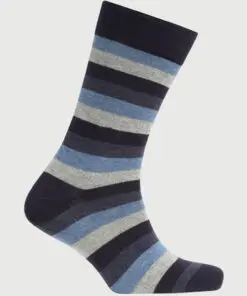 Blue Bold Stripe Socks