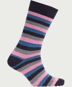 Pink Bold Stripe Socks