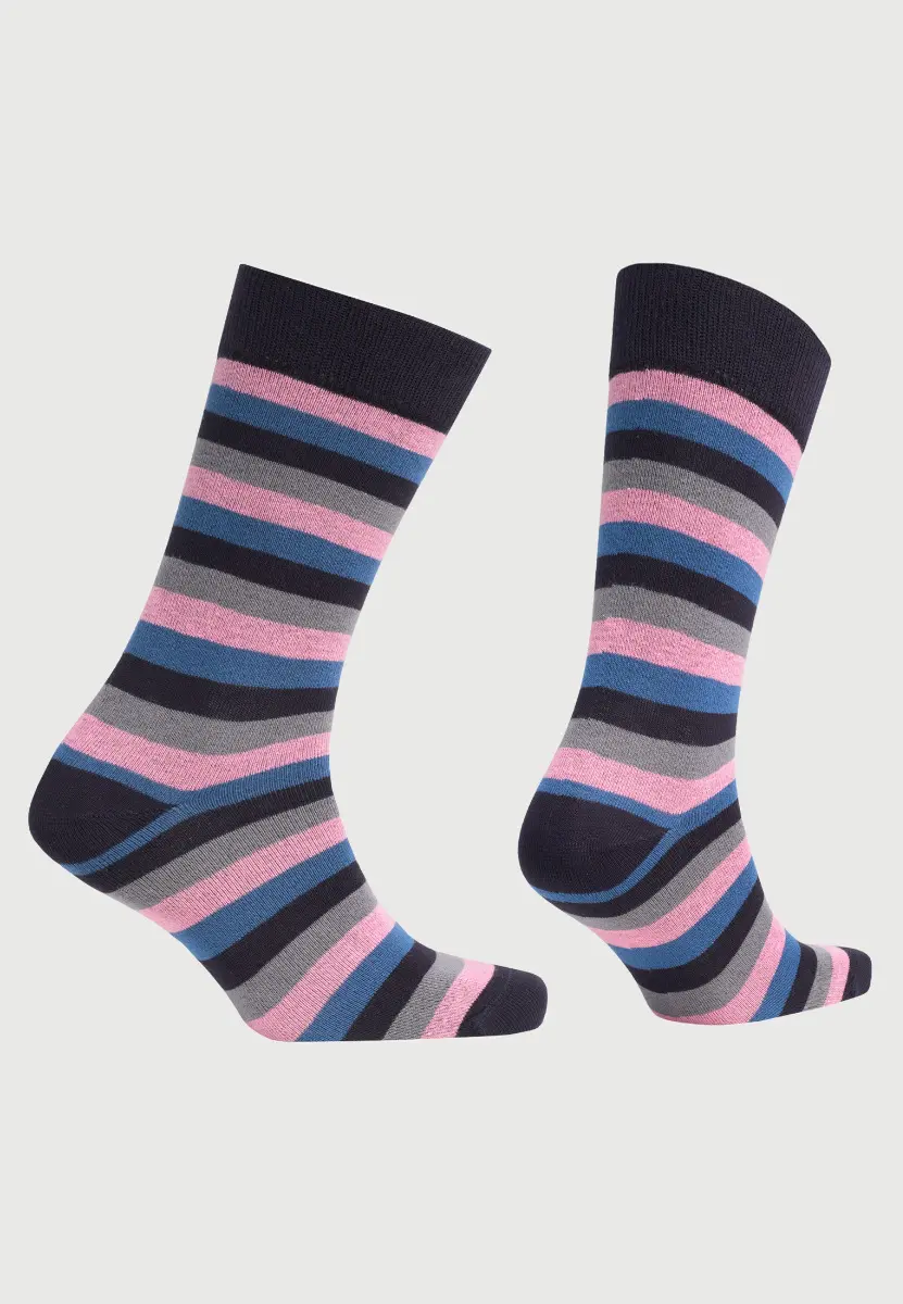 Pink Bold Stripe Socks - Image 2