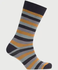 Mustard Bold Stripe Socks
