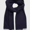 Plain Navy Lambswool Scarf