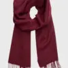 Plain Wine Lambswool Scarf