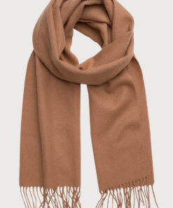 Plain Camel Lambswool Scarf