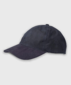 Navy Waxed Baseball Cap