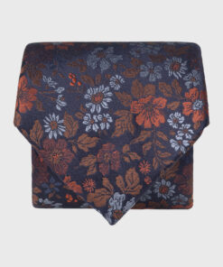 Blue Floral Pure Silk Tie