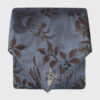 Blue Large Floral Pure Silk Tie
