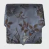 Blue Large Floral Pure Silk Tie