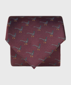 Wine with Pheasants Pure Silk Tie