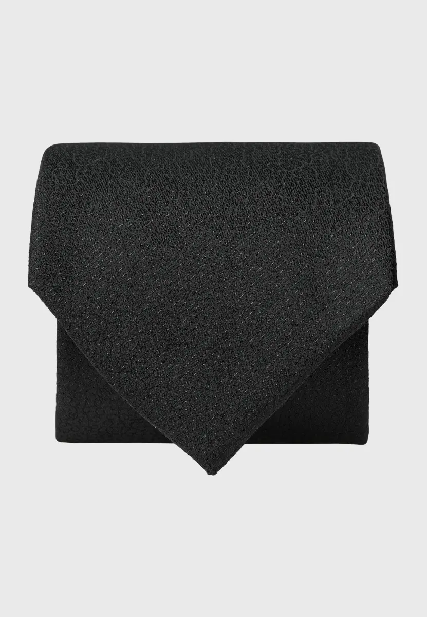 Black Lurex® Jacquard Evening Tie