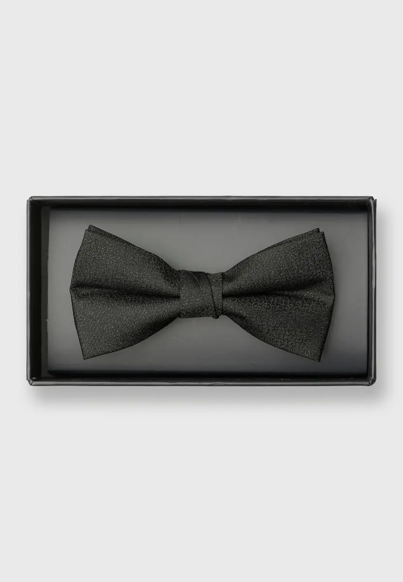 Black Lurex® Jacquard Bow Tie - Image 2