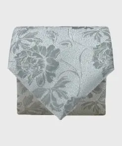 Mint Large Tonal Floral Silk Tie
