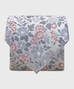 Pale Blue Subtle Floral Silk Tie