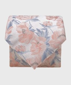 Pink Large Floral Silk Tie