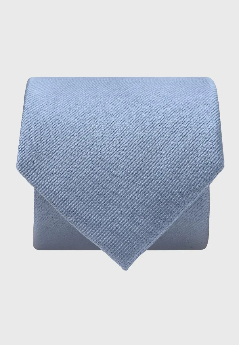 Sky Blue Twill Silk Tie