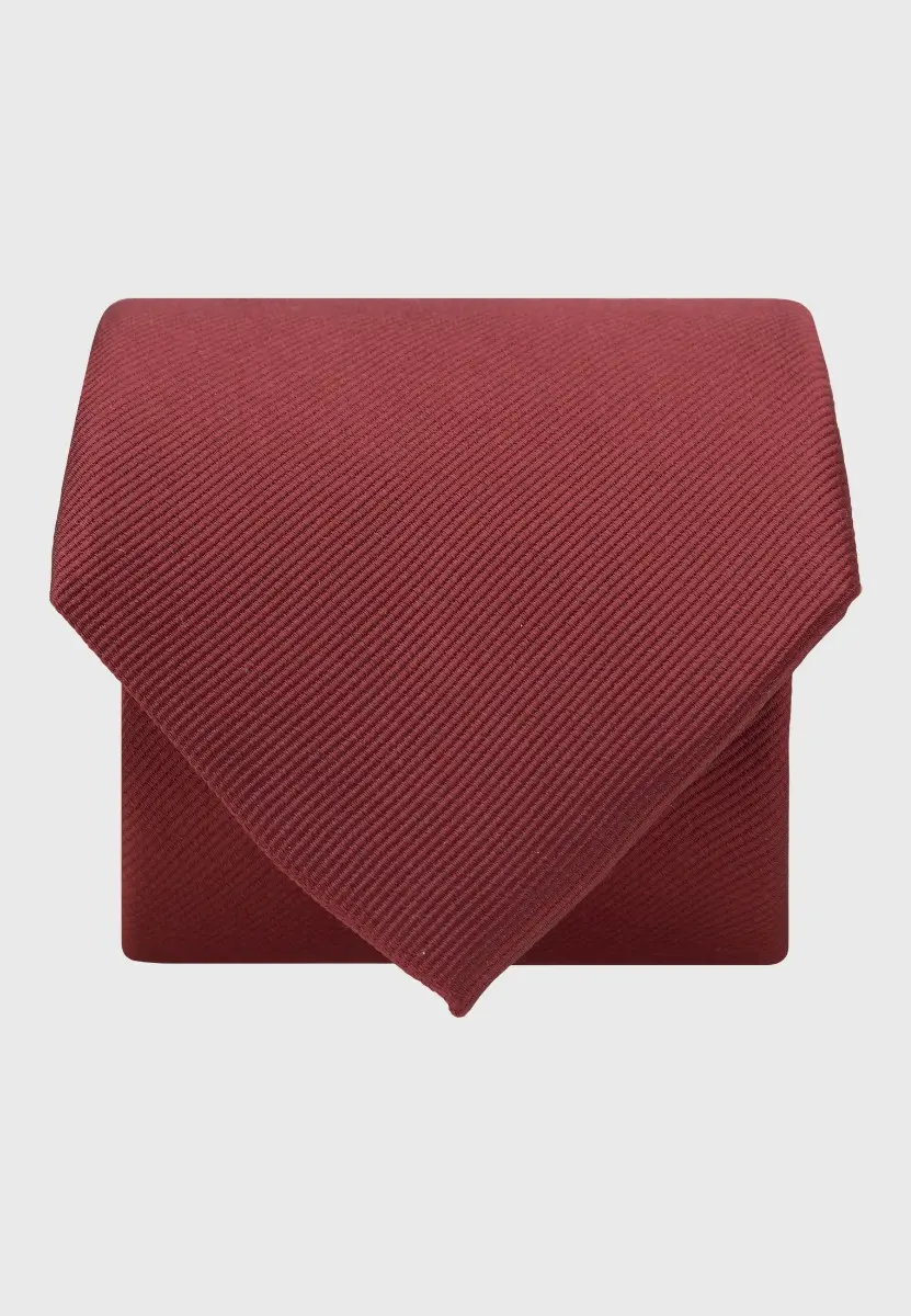 Wine Twill Silk Tie