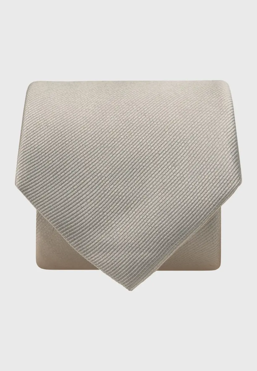 Champagne Twill Silk Tie
