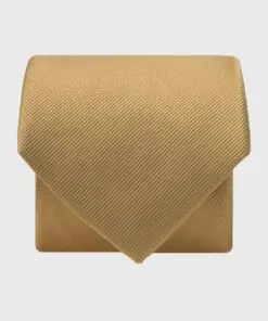 Gold Twill Silk Tie