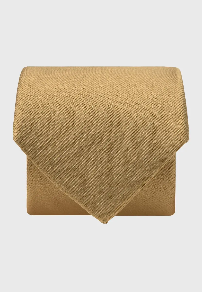 Gold Twill Silk Tie